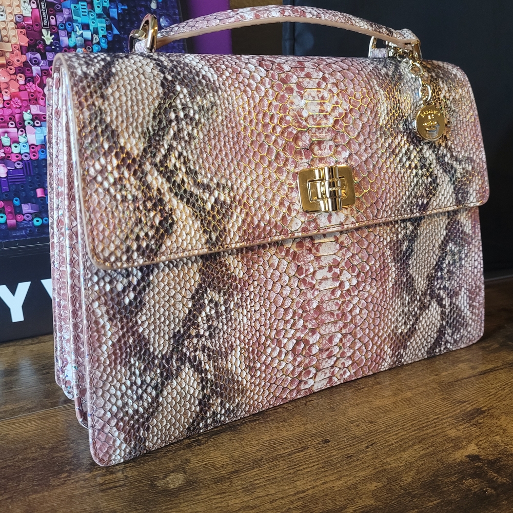 Brahmin Hallie Satchel In Multi Skyterra
